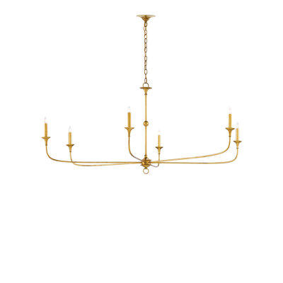 Lustre classique / traditionnel à 6 lumières de style bougie Nottaway