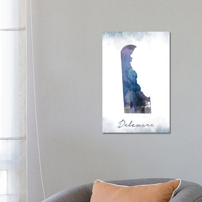 West Virginia State Bluish - reproduction d'art sur toile tendue