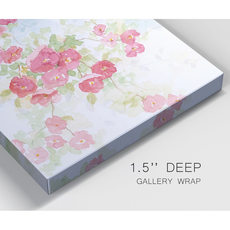 «Pink Pleasure I», ensemble de 2 reproductions d'art sur toile tendue, H 24 po x l 48 po x P 1 po