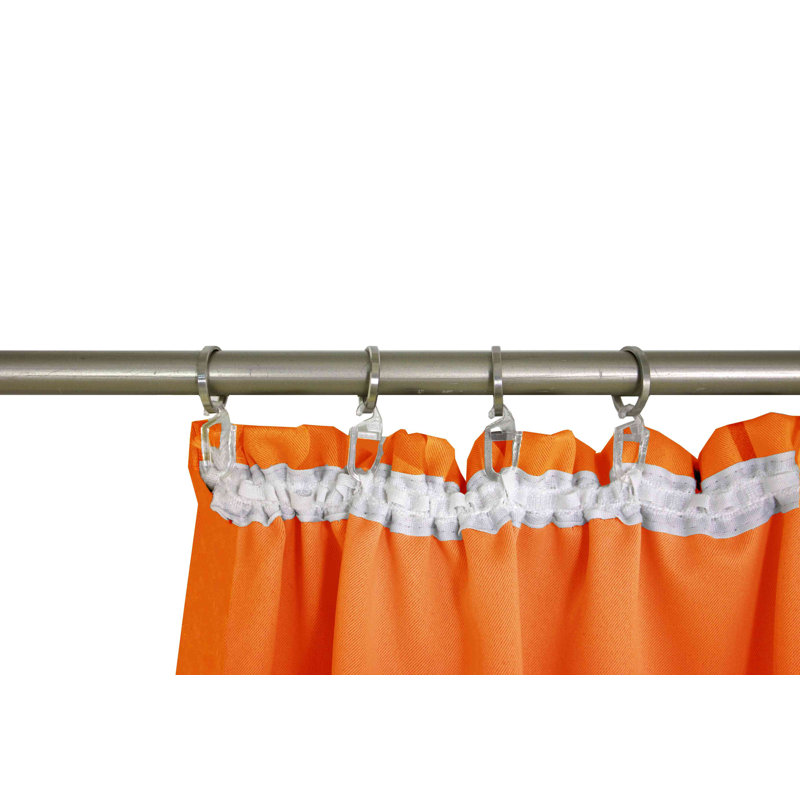 Zoee Pencil Pleat Blackout Single Curtain, Orange, 245cm H x 145cm W