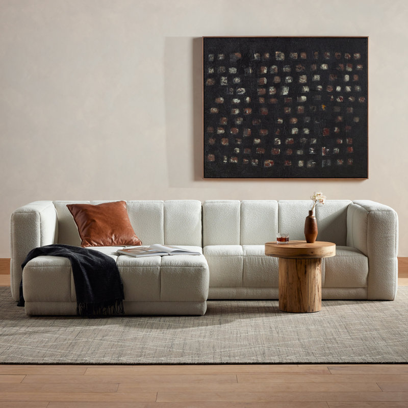 Tavi Chaise Sectional, Fiqa Natural Boucle