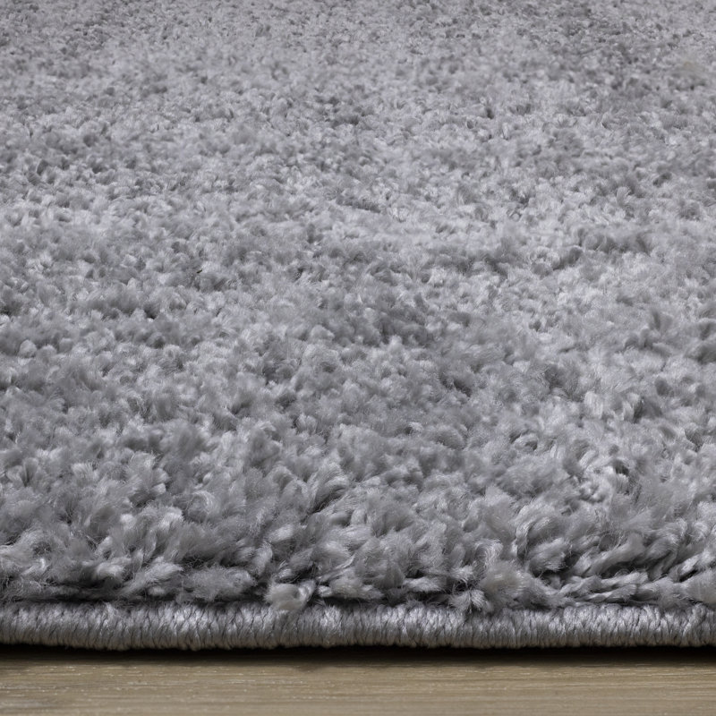 Brio Gray Tonal/Solid Polypropylene Stain Resistant Living Room Carpet, Rectangle 6'7" x 9'10"