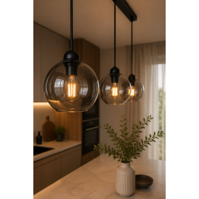 Soma 3 - Light Kitchen Island Pendant, Black