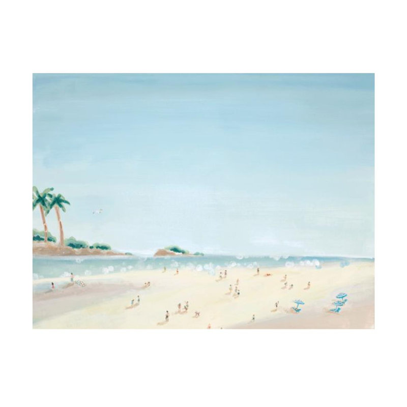 Vacation In Miami II Print by Sara Brown, Brush Gel, 40" H x 53" W x 1.5" D