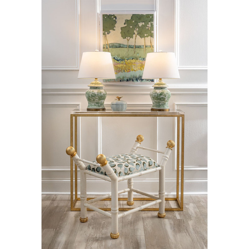 Green Willow Accent Lamp, 20" H x 12.5" W x 12.5" D, In-Line, 60
