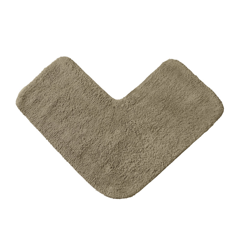 Afruza Corner Shower Bath Mat, Mocha