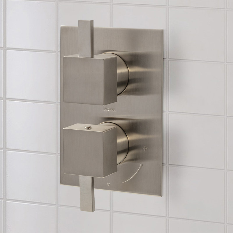 Kubista 2-Way Diverter Built In Progressive Pressure Balancing Mixer, Nickel