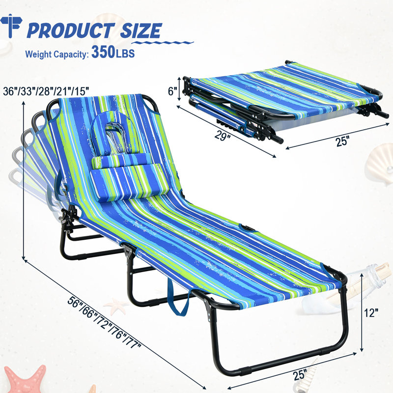 Bayly Outdoor Metal Chaise Lounge