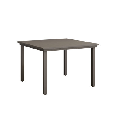 Table de salle à manger carrée en aluminium graphite 44 po Berlin Gardens Vida