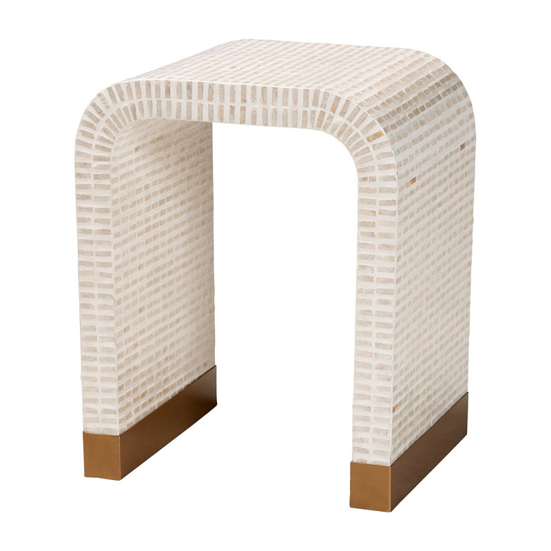 Coastal Capiz Shell End Table