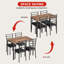 Ensemble de table de salle à manger 5 pièces avec 4 chaises, panneau de fibres à densité moyenne et fabrication en métal-321464126