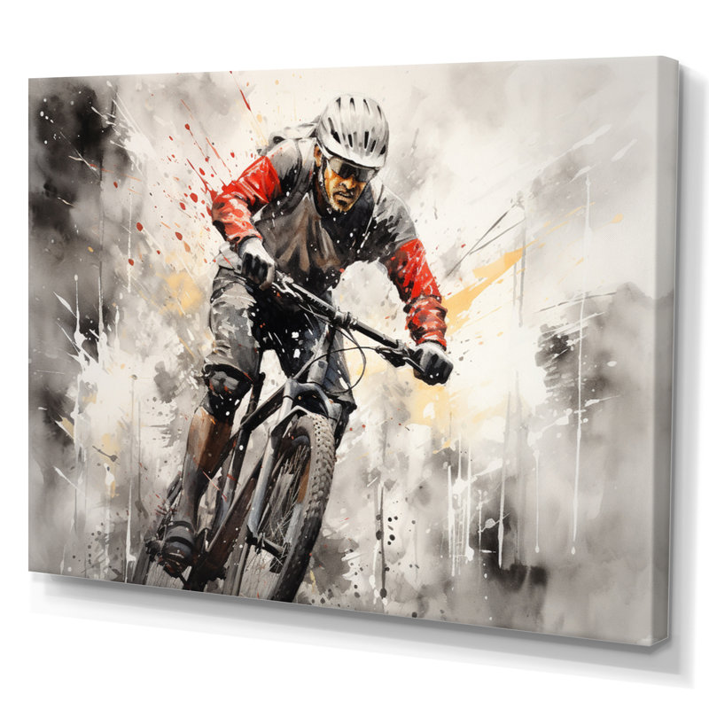 " Bicycle Pedal Power I ", 34" H x 44" W x 1.5" D, Wrapped Canvas