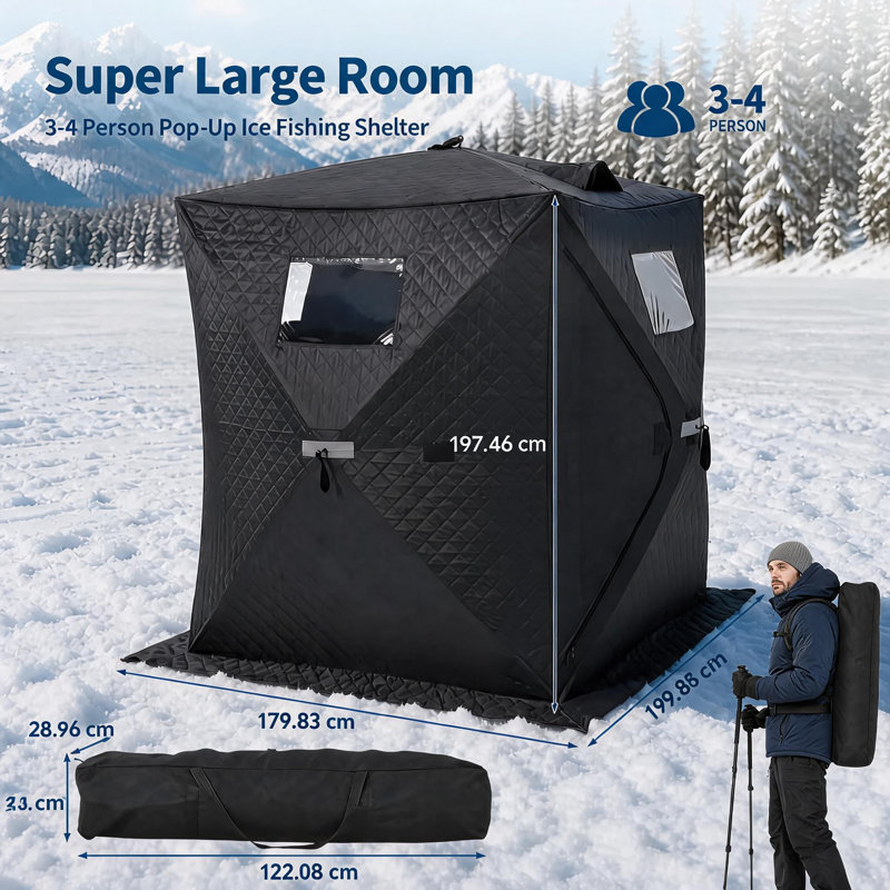 Tent, Black, 179.83*179.83*197.46 cm