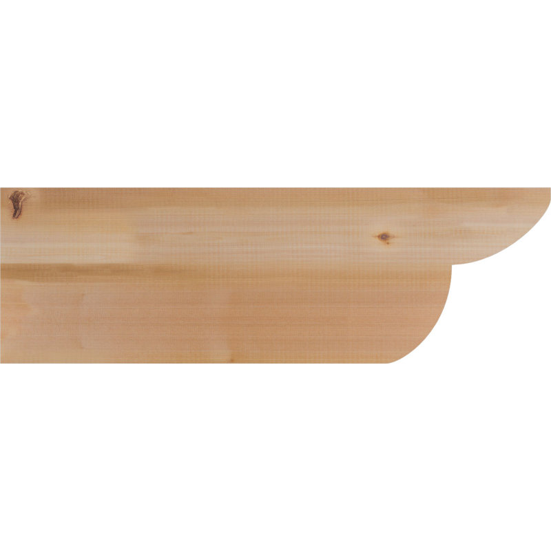 Queue de chevron lisse Crestline, Cèdre rouge de l'Ouest, H 12 po x l 36 po x P 3,5 po