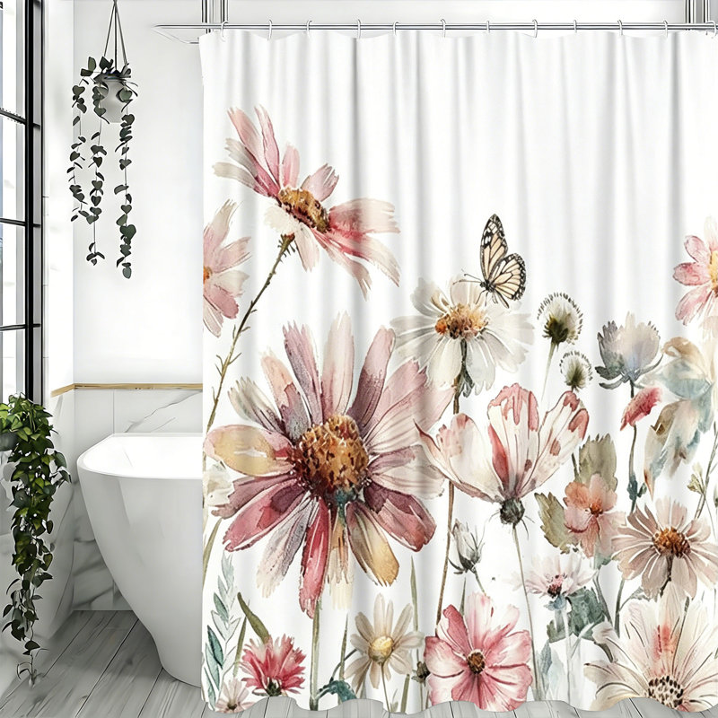 Rideaux de douche avec crochets inclus