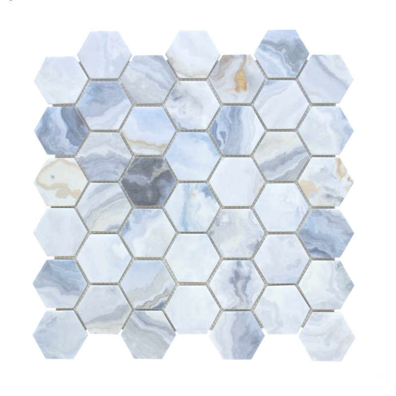 Carreau de mosaïque en verre pour mur et plancher, Bleu rêve