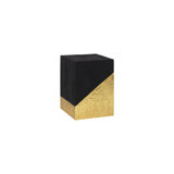 Scorched Side Table Black And Gold Leaf