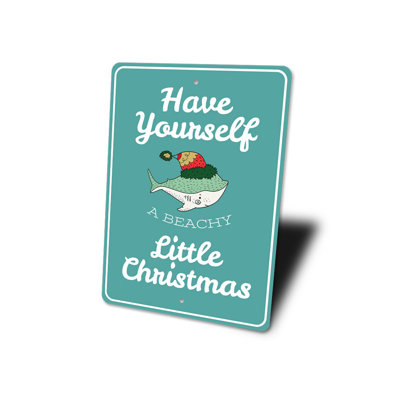 Plaque en aluminium Beachy Little Christmas