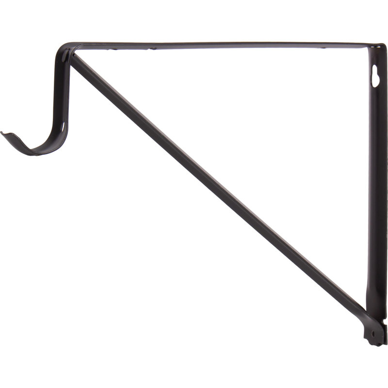 Support de tablette robuste 10-5 / 8 "avec chute de 3" - Noir mat, Noir mat