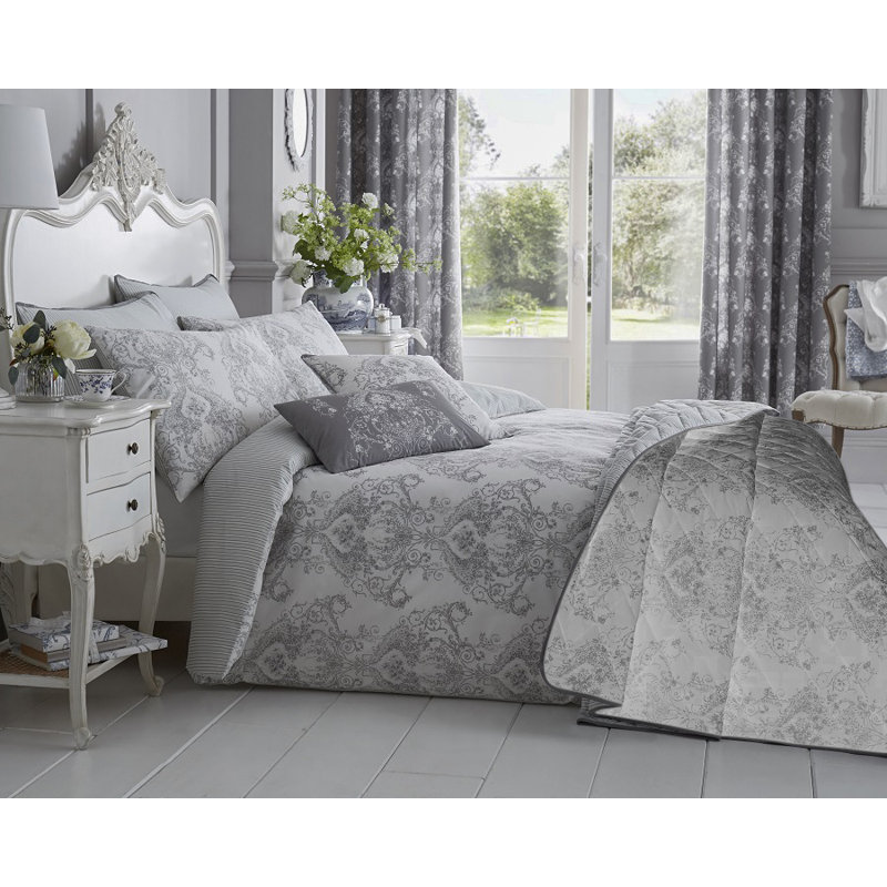 Stayner Cotton Blend Bedspread, Grey