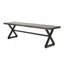 Banc de salle à manger d'extérieur en aluminium avec structure en acier, gris / noir-798828946
