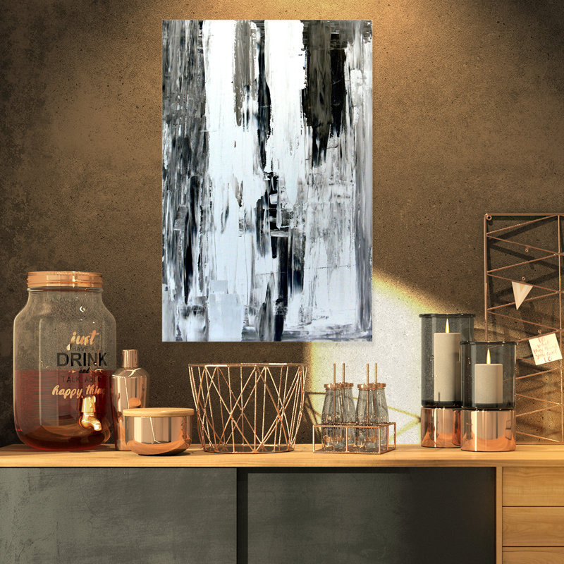 Peinture, peinture abstraite, impression , H 32 po x l 16 po, Toile tendue