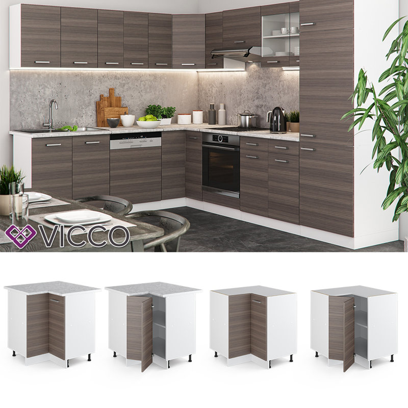 Merih Glossy Base Unit, Grey