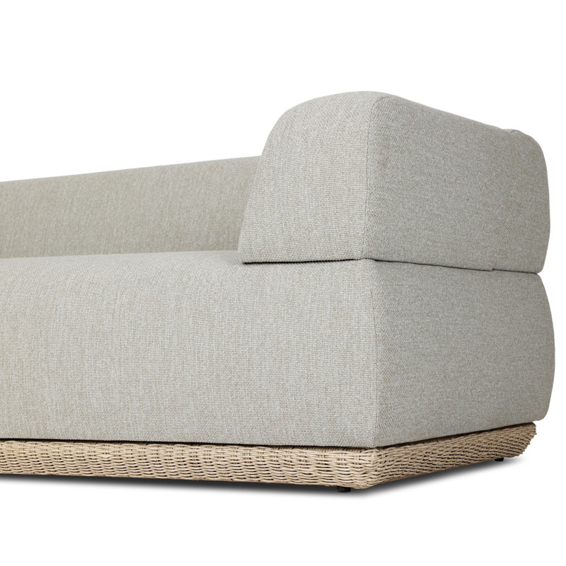 Evander Outdoor Sofa-96"-Ramiro Ecru