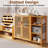 Bamboo Bathroom Cabinet 2-Door Storage Organizer w/ Shelves Natural