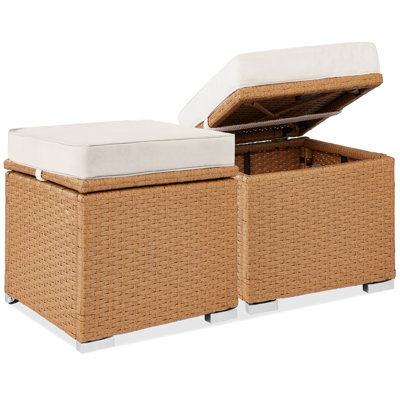Adnand Metal Outdoor Ottoman