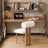 Nut-brown Rectangular Solid Wood Executive Desk-1777942018