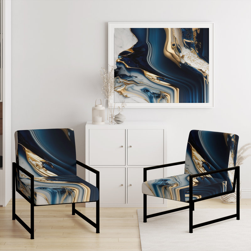 Fauteuil d'appoint Crofford, Noir, noir, noir, noir