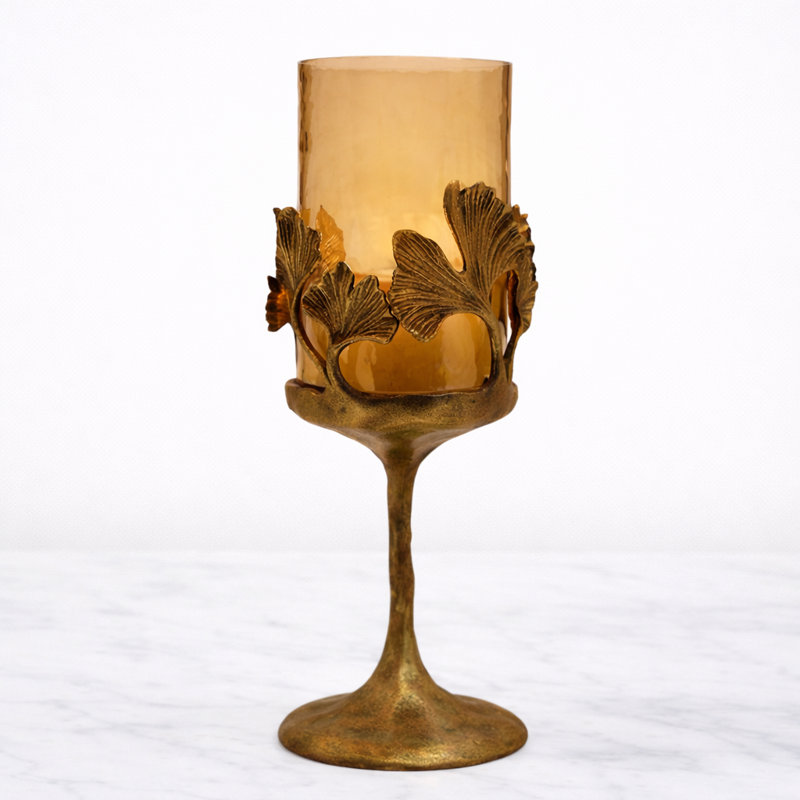 7.08'' H Metal Tabletop Tealight Holder, 7.08" H x 7.08" W x 8.66" D