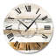 Horloge murale ronde en métal à motif de vagues côtières abstraites-447359135