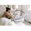 Luxe Dove Gray/White Tweed Bassinet with Bedding