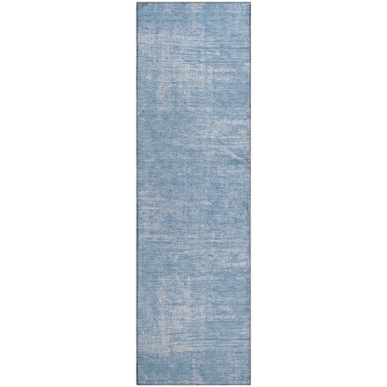 Premium Machine Washable Prisco Blue Rug