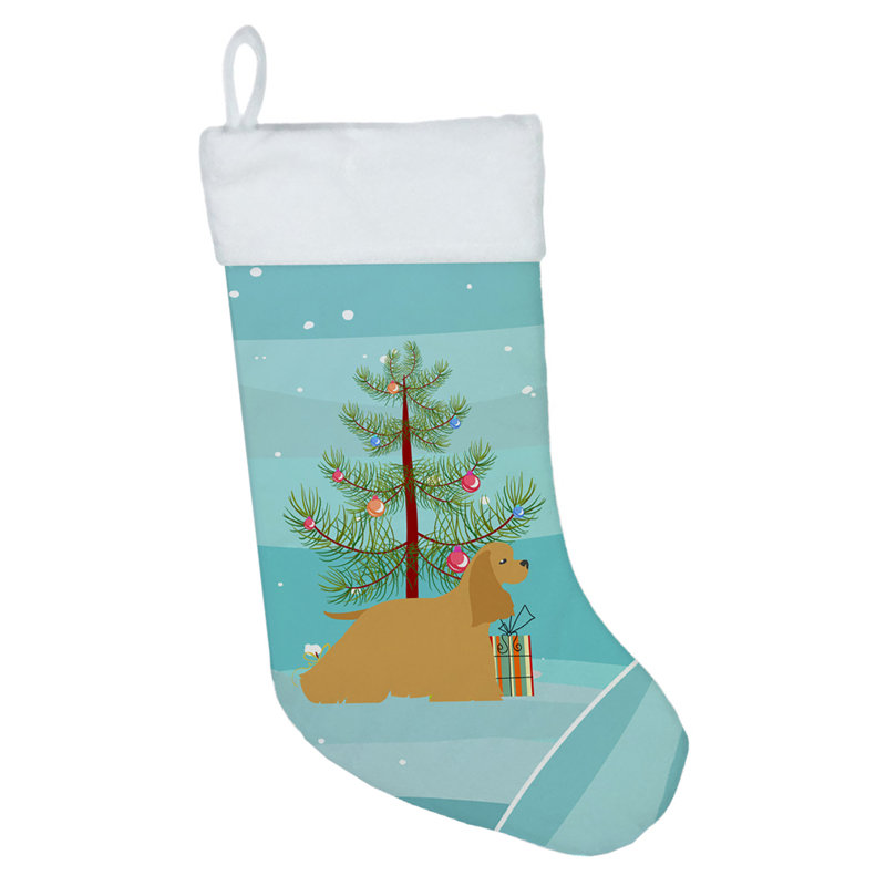 Chaussette de noël joyeux de noël, Épagneul cocker