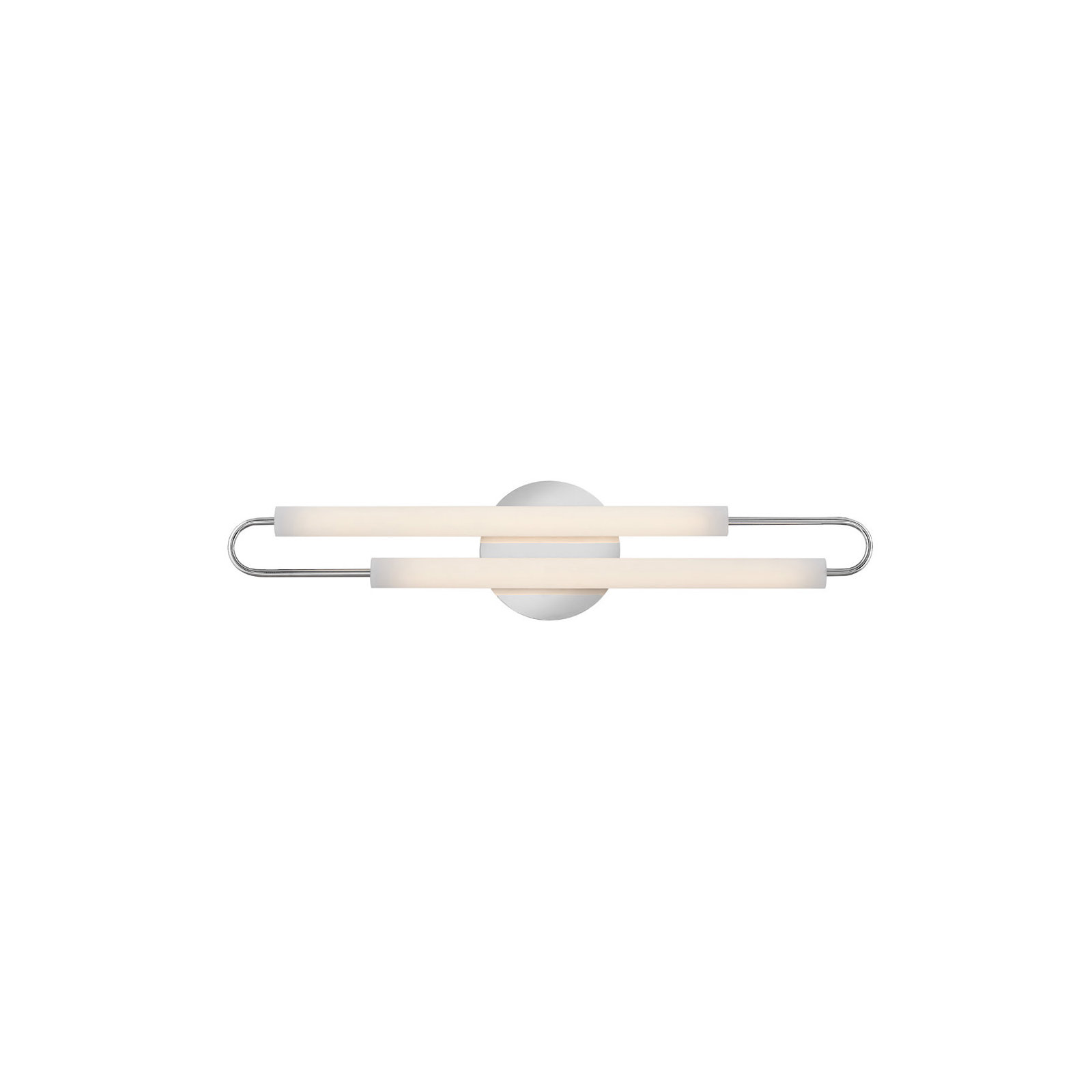 Eliseo Single Frosted Dimmable LED Bath Sconce, Chrome