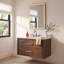 Ensemble de meuble-lavabo mural simple 36 po avec plateau en quartz Calacatta et miroir Cristo-1967144607