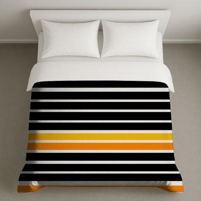 Housses de couette à rayures noires