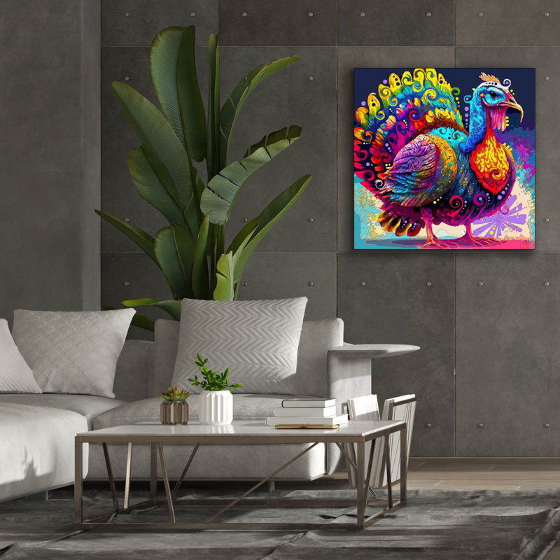 «Turquie» par Dean Russo, art mural sur toile, H 37 po x l 37 po x P 1,5 po