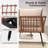 5  Person L-Shaped Outdoor Wicker Sofa with Coffee Table