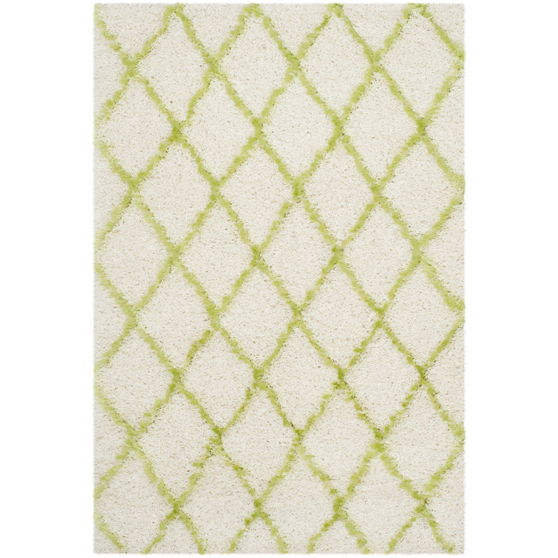 Sg-Msg-Moroccan Shag Performance Geometric Rug, Rectangle 4' x 6'