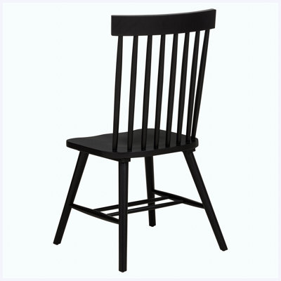 Black Spindle Back Dining Side Chair - Set of 2