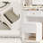 11-Drawer Manufactured Wood Vanity Set with LED Mirror and Stool
