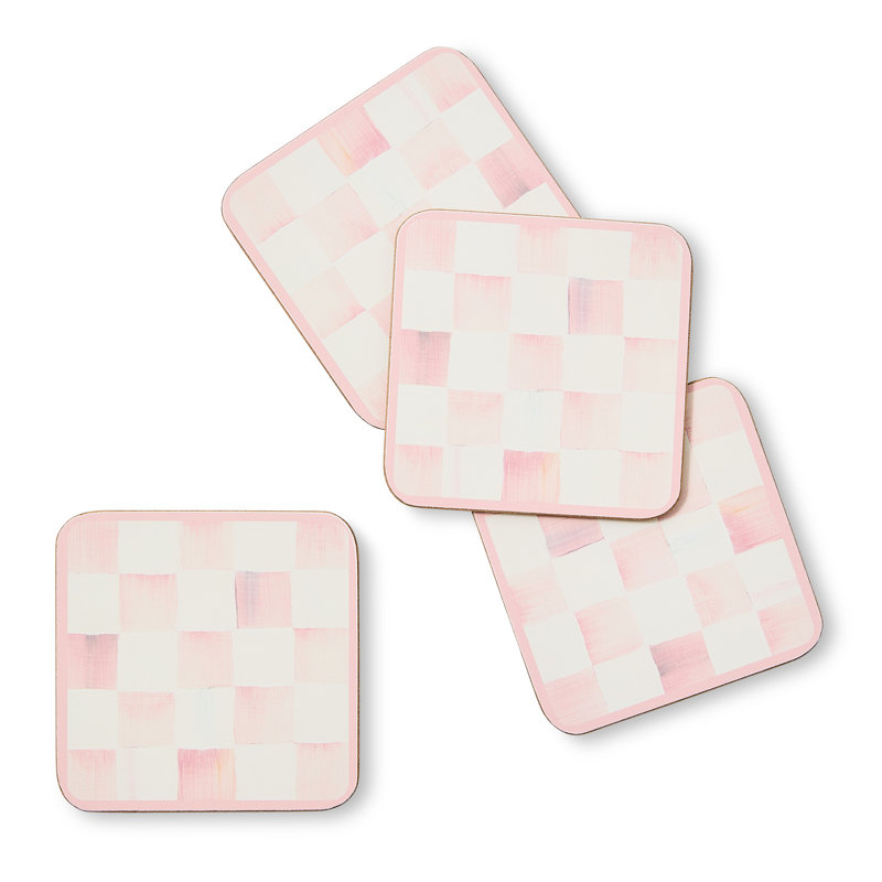 Rosy Check Cork Back Coasters