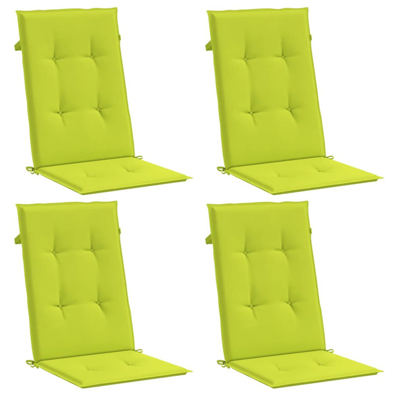 Coussin de siège / dossier d'extérieur, 4, 47.2" x 19.7" x 1.2", Bright Green