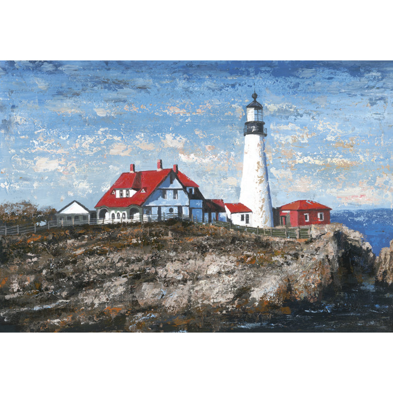 The Lighthouse - Wrapped Canvas Art Prints, 30cm H x 46cm W