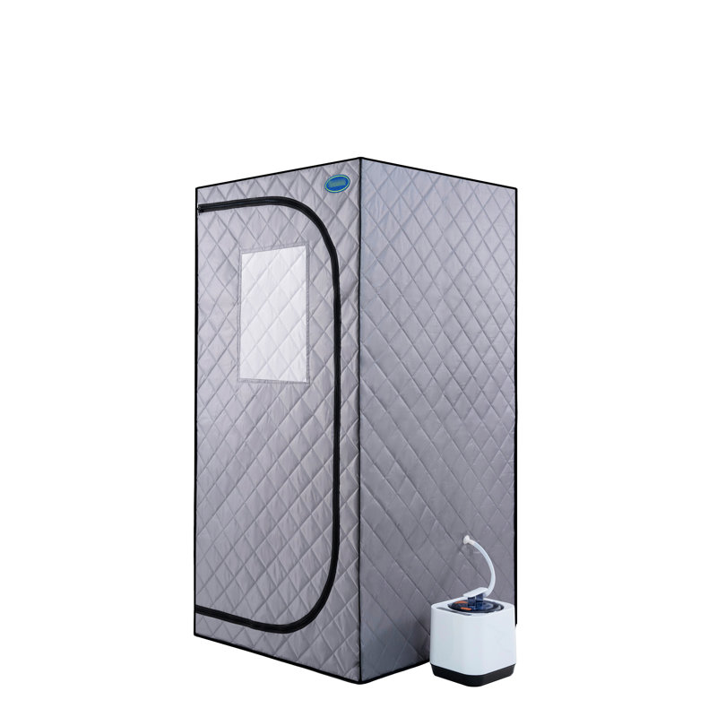 Portable Steam Grey Mini Plus - Personal Home Spa With Generator & Remote. Foldable Chair. Easy Installation. Quick Heating. Ul Accredited. Fabric. 360 Dispersion. Element. Improve Skin Smoothness