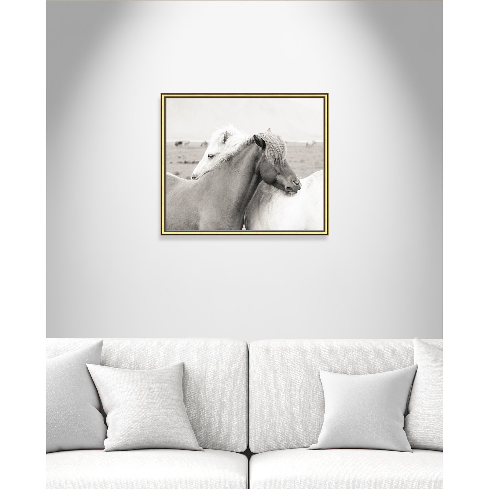 Icelandic Meadow Horses by Danita Delimont - Picture Frame Photograph on Paper, Gold Framed, 22.75" H x 26.75" W x 0.88" D